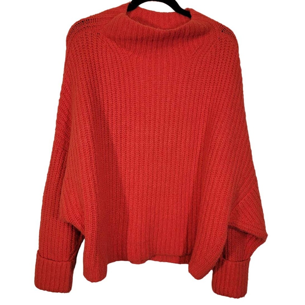 Maeve by Anthropologie Women's Loose Knit Tunic Sweater Pullover Orange Size 1X